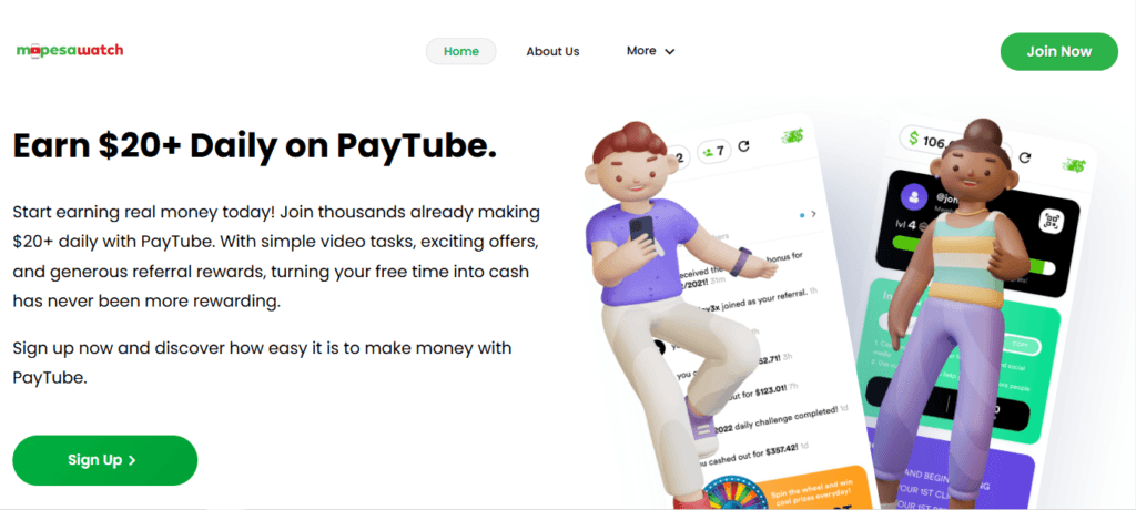 Screenshot of Homepage of Official Website of MomoTube