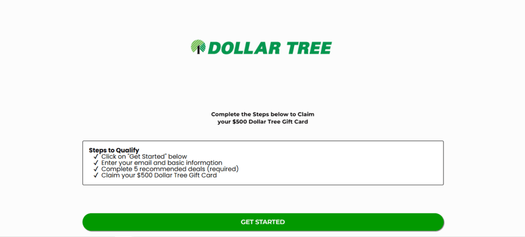 Screenshot of Homepage of Official Website of DollarGifted